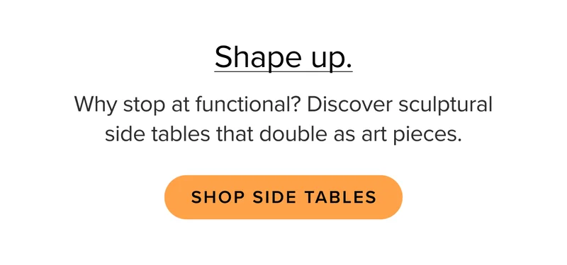 Discover sculptural side tables that double as art pieces.