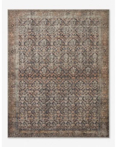 Billie Rug by Amber Lewis x Loloi-Ink and Salmon / 2'6" x 9'6"