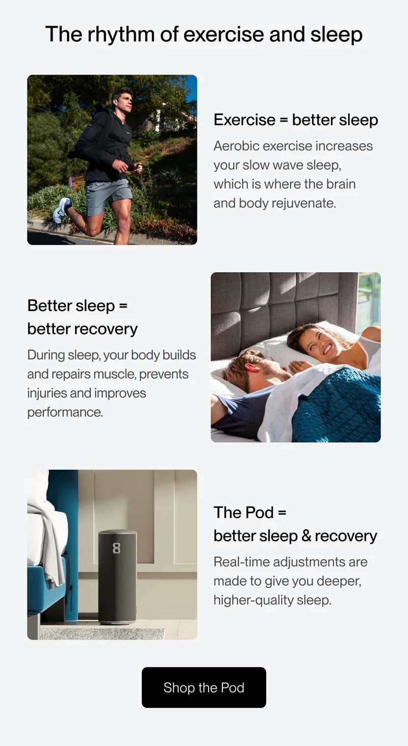 The rhythm of exercise and sleep