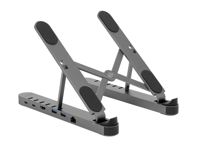 6-in-1 Portable Folding Laptop Stand and USB-C Docking Station