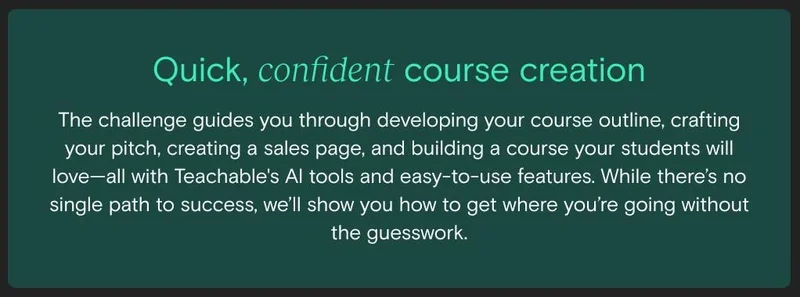 Quick, confident course creation