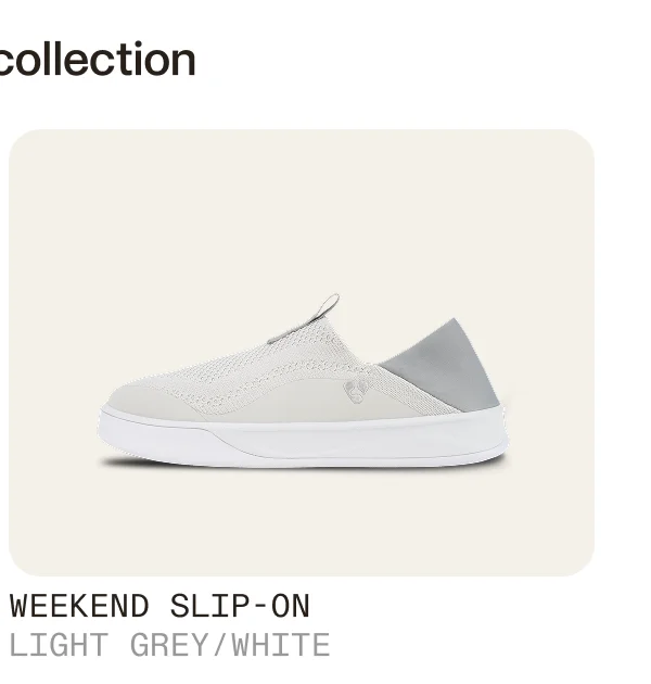 Weekend Slip On Grey/White