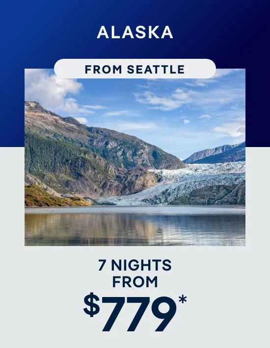 Alaska From Seattle – 7 Nights – Click to View Cruises & Book Now
