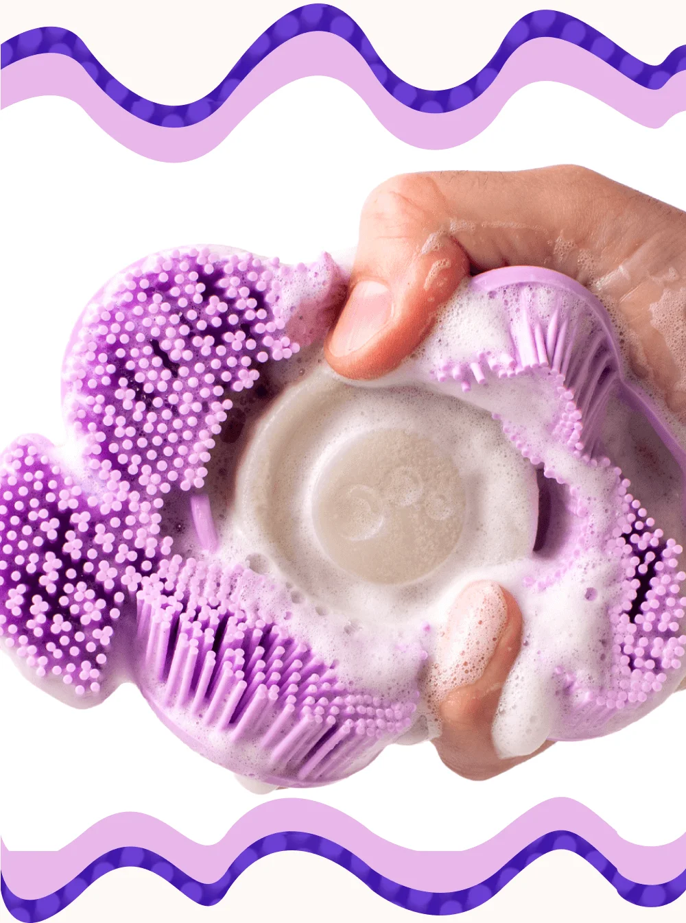 Lavender Smoosh all sudsy up