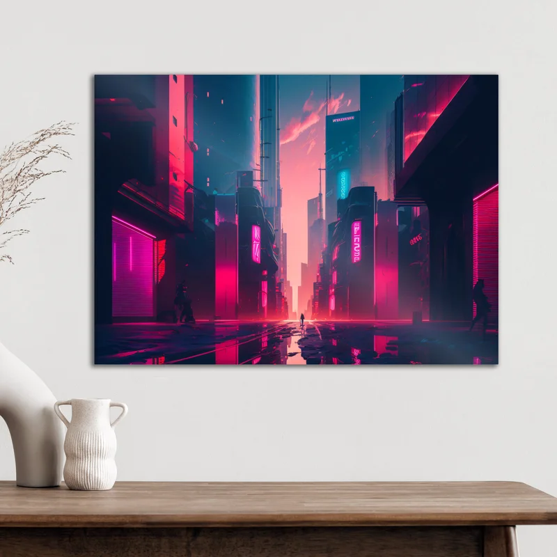 Metal print of artwork.