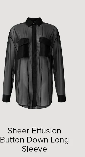 SHEER CROPPED TAKE ME OUT BUTTON UP LOGN SLEEVE