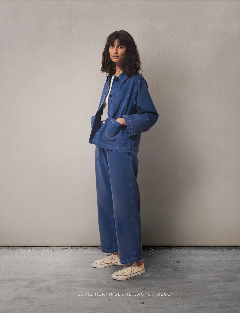 Lovis Herringbone Jacket Blue