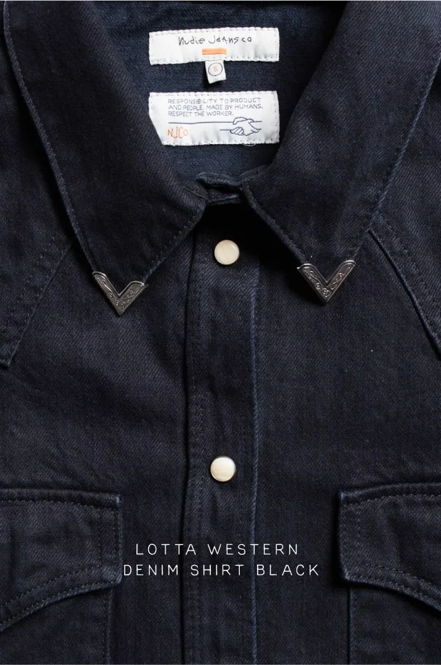 Lotta Western Denim Shirt Black
