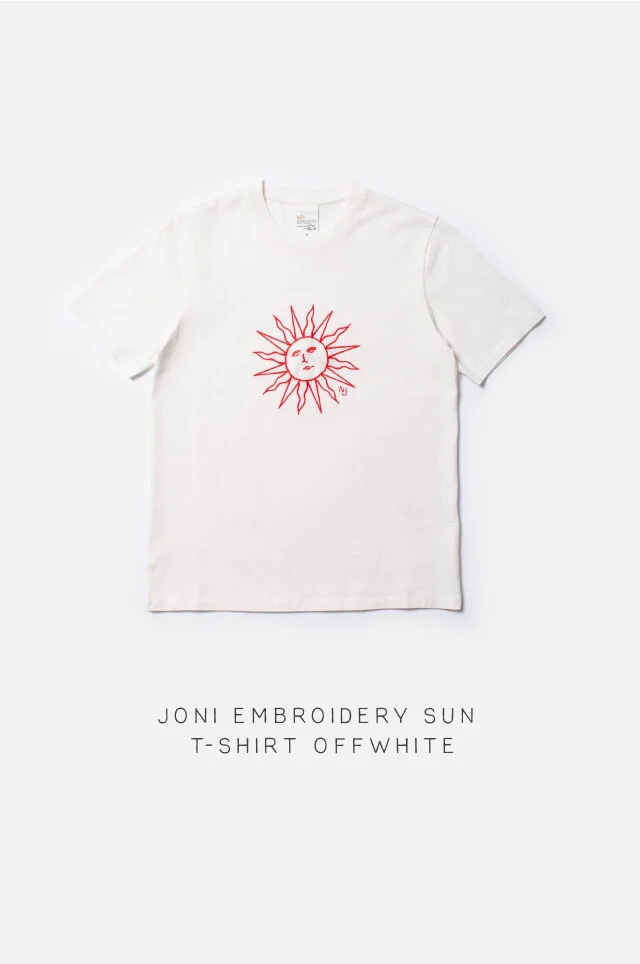 Joni Embroidery Sun T-Shirt Offwhite