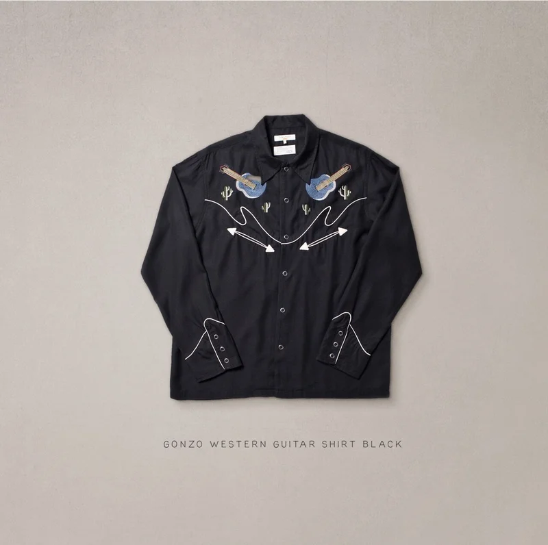Gonzo Western Guitar Shirt Black