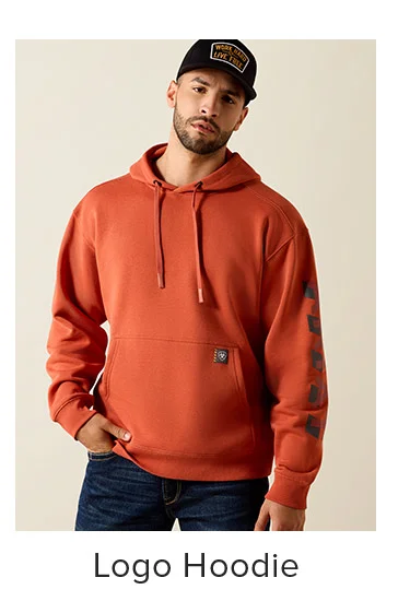 Logo Hoodie in Burnt Brick