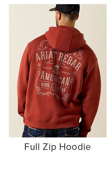 Full Zip Hoodie in Brandy Snifter