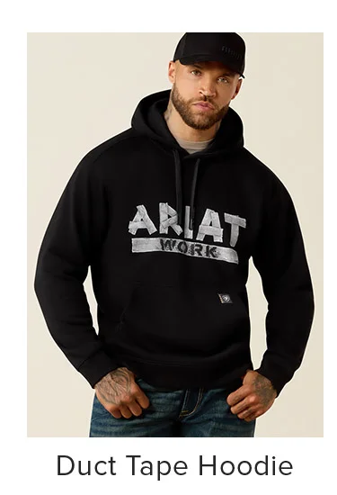 Duct Tape Hoodie in Black