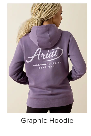 Graphic Hoodie in Mulled Grape