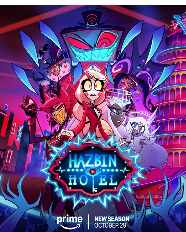 Hazbin Hotel. New Season October 29 on Prime. Shop Now