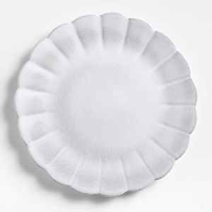 Cielo Scalloped White Dinner Plate