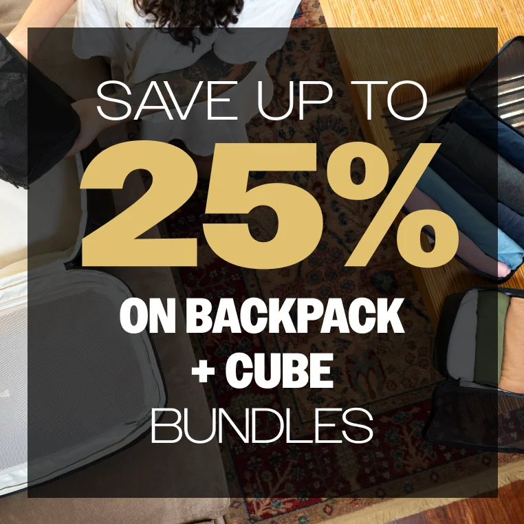 Save up to 25% on backpack and cube bundles