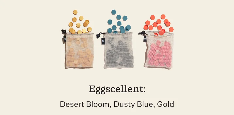 [Eggscellent] Desert Bloom, Dusty Blue, Gold