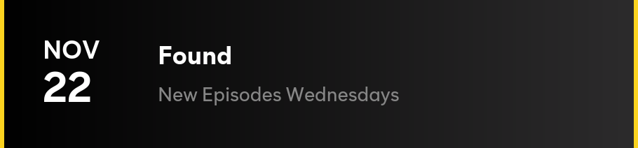 Found - New Episodes Wednesdays