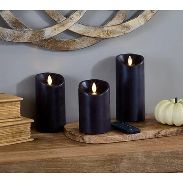 Luminara Set of 3 Colorscape Flameless Pillars