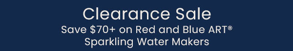 Clearance Sale - Over 50% off Red and Blue Art Sparkling Water Makers