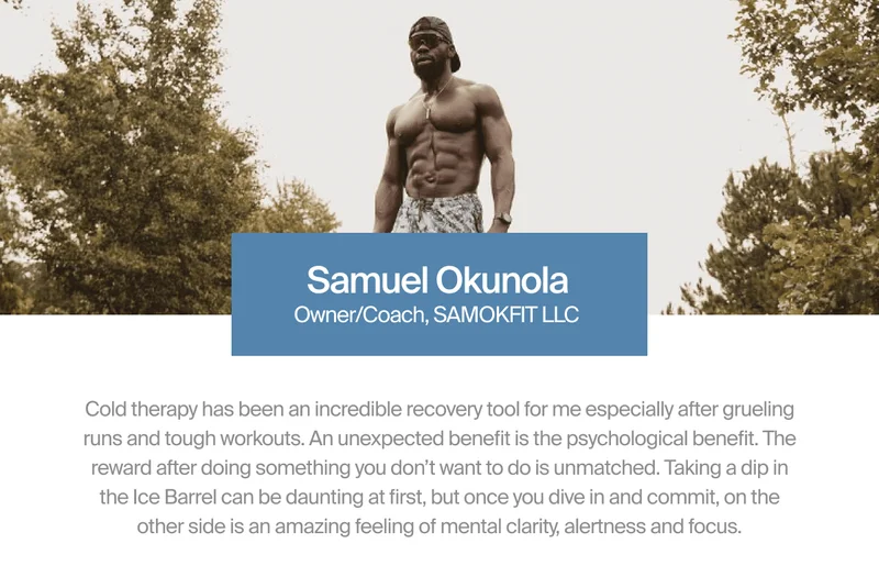 Ice Barrel Ambassador Sam Okunola