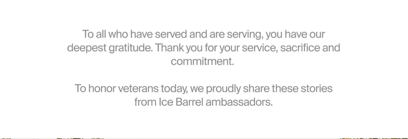 Ice Barrel Veterans Day