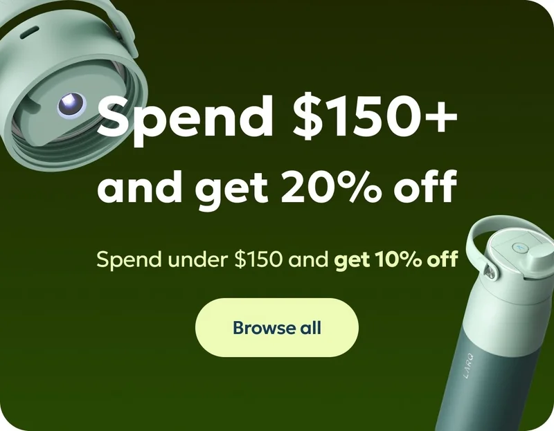 Spend $150+ and get 20% off. Spend under $150 and get 10% off.