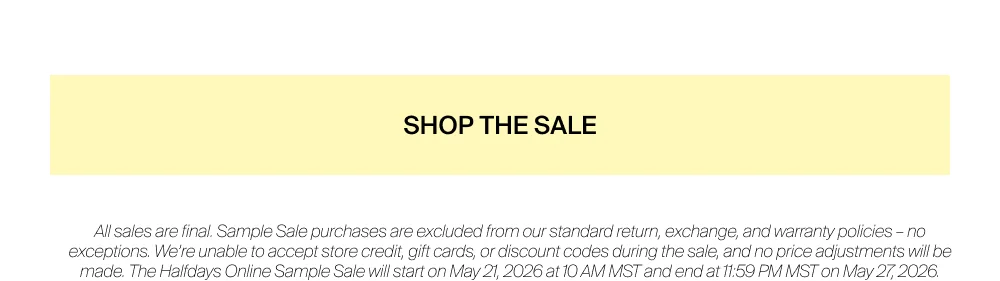 Shop Online Sample Sale