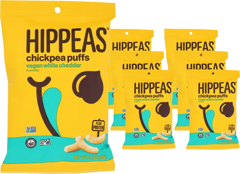 Image of Hippeas White Cheddar Chickpea Puff (6 Pack)