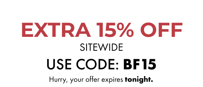 Extra 15% off sitewide