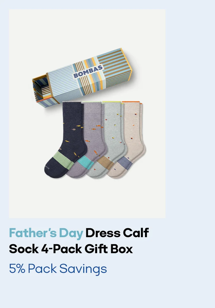 Father’s Day Dress Calf Sock 4-Pack Gift Box | 5% Pack Savings