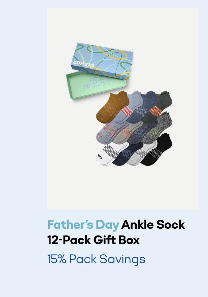 Father’s Day Ankle Sock 12-Pack Gift Box | 15% Pack Savings