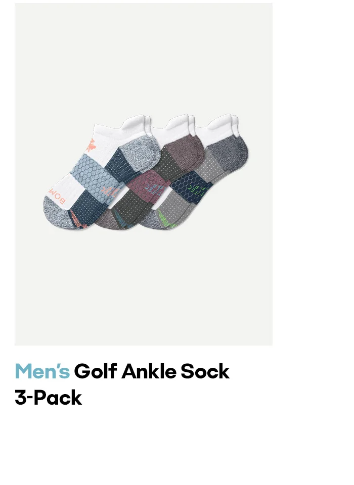 Men’s Golf Ankle Sock 3-Pack