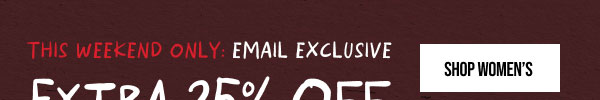 Extra 25% off Shop Women's