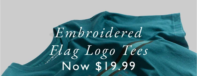 Embroidered Flag Logo Tees Now $19.99