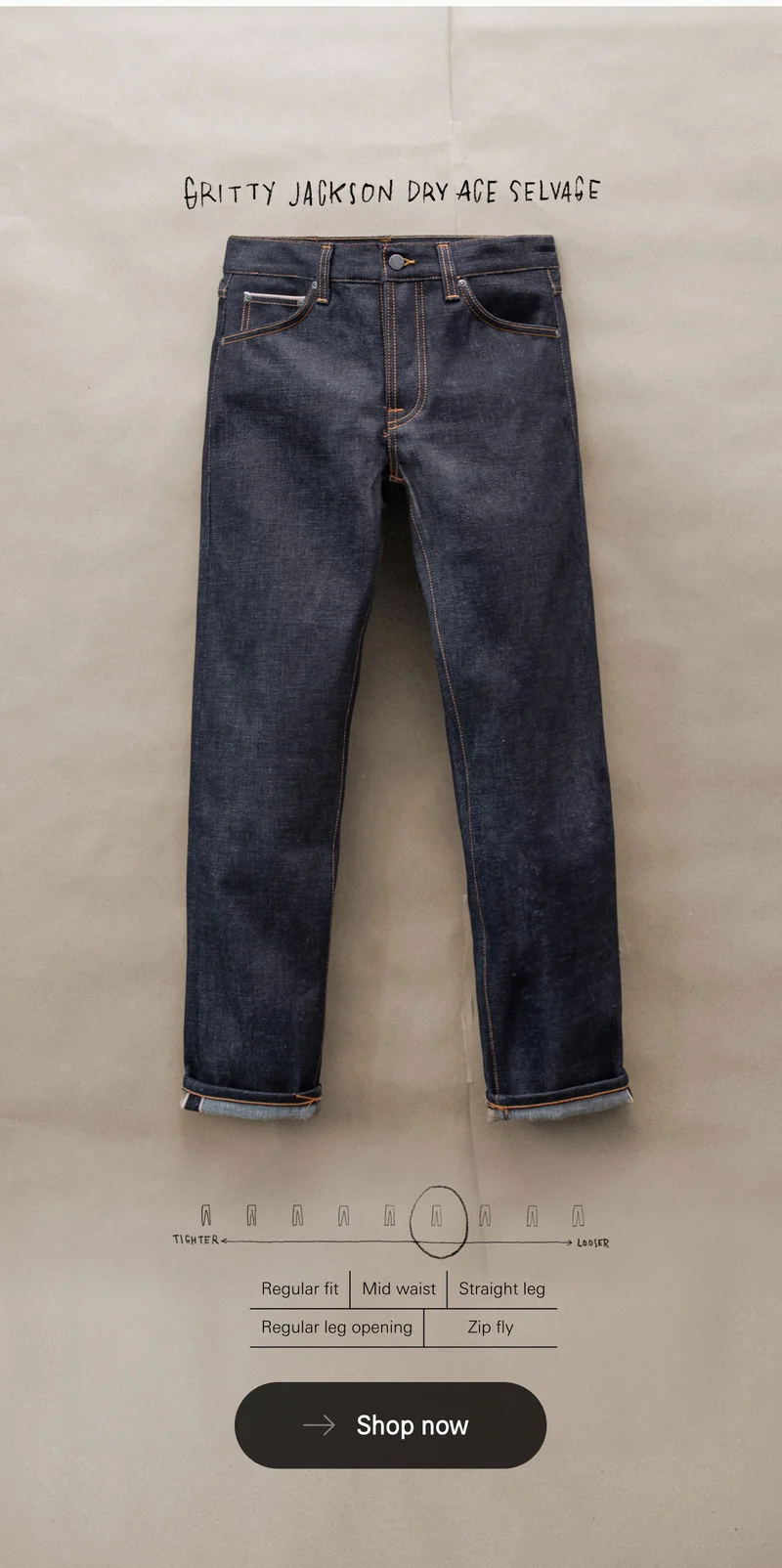Gritty Jackson Dry Ace Selvage