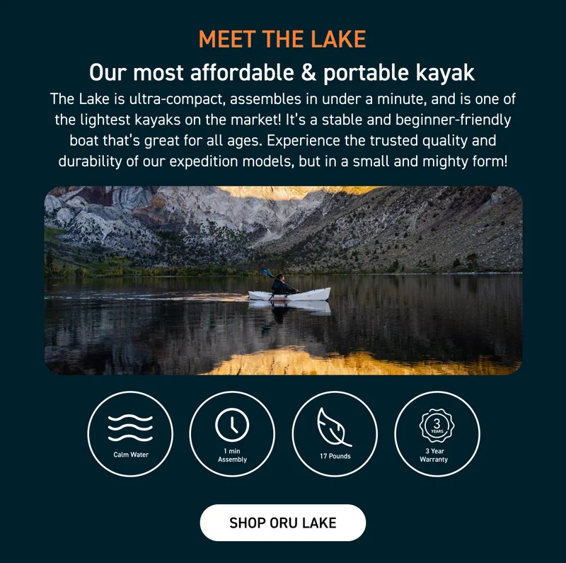 Meet Lake: Our Lightest, Most Affordable Kayak