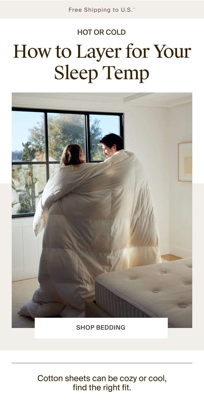 How to layer for your sleep temp. Shop bedding