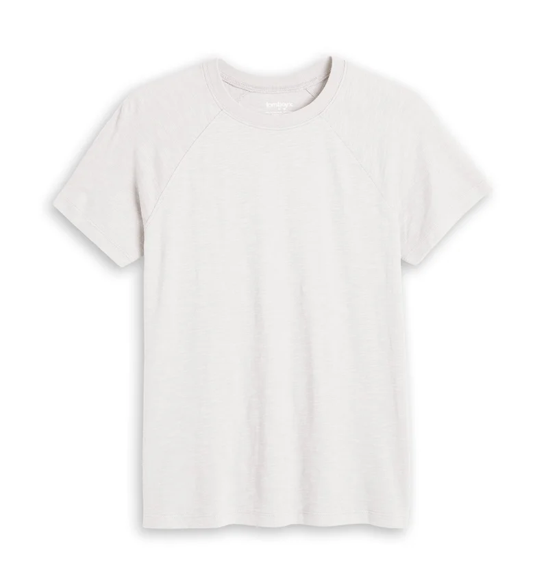 Image of Short Sleeve Jersey Slub Raglan Tee - Natural