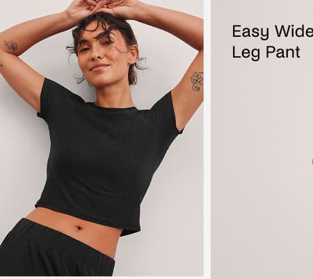 Easy Wide Leg Pant in True Black