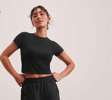 Easy Wide Leg Pant in True Black