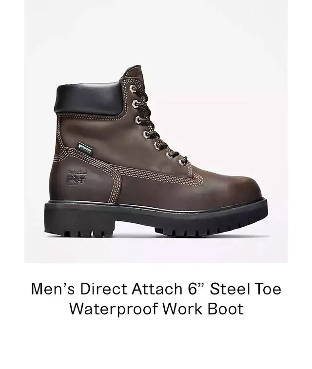 Men's Direct Attach 6 Inch Steel Toe Waterproof Work Boot