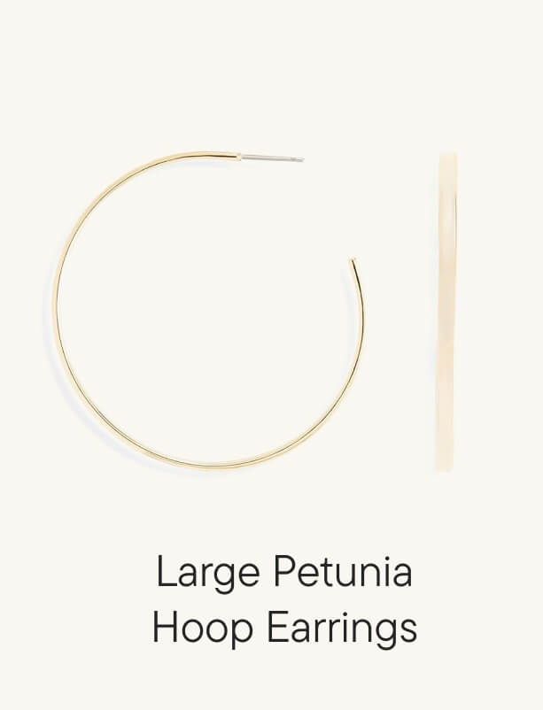 Large Petunia Hoop Earrings