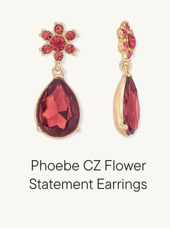 Phoebe CZ Flower Statement Earrings
