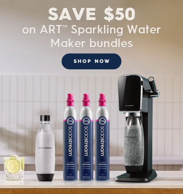 SodaStream Art™ sparkling water maker celebrates the art of making your own fresh sparkling beverages at home. SodaStream Art™ sparkling water maker celebrates the art of making your own fresh sparkling beverages at home.
