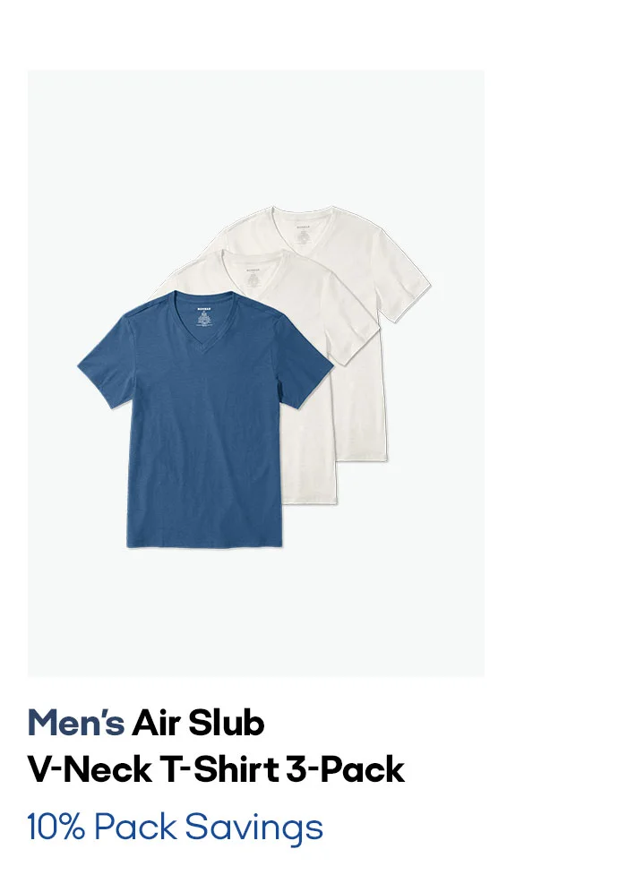 Men's Air Slub V-Neck T-Shirt 3-Pack