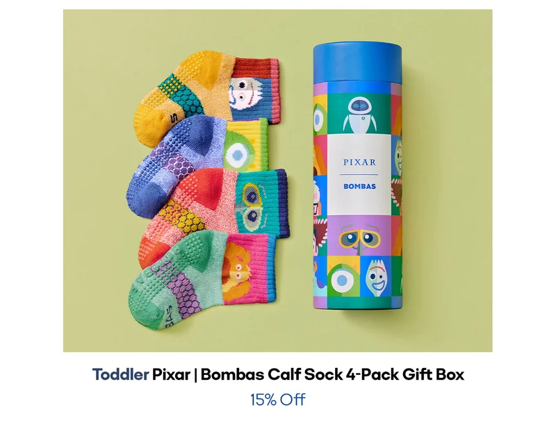 Toddler Pixar | Bombas Calf Sock 4-Pack Gift Box