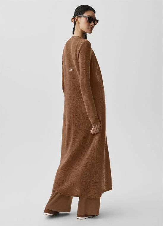 Sheer Cashmere Long Cardigan