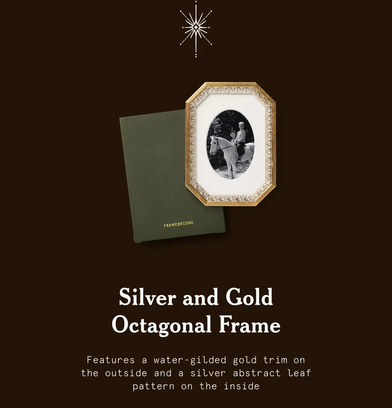 Silver and Gold Octagonal Frame